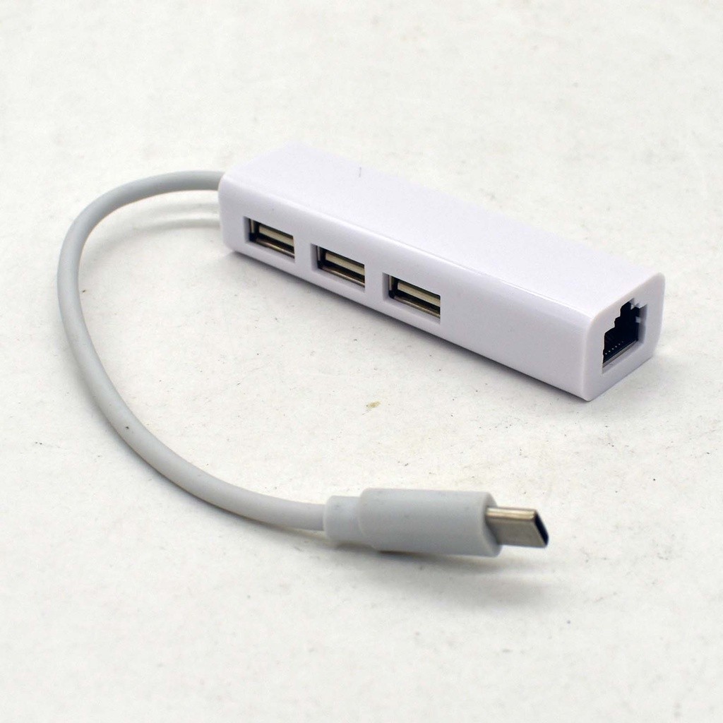 A26 Type C USB 2.0 to RJ45 Lan Network Ethernet Adapter Card 3 Port Hub ...