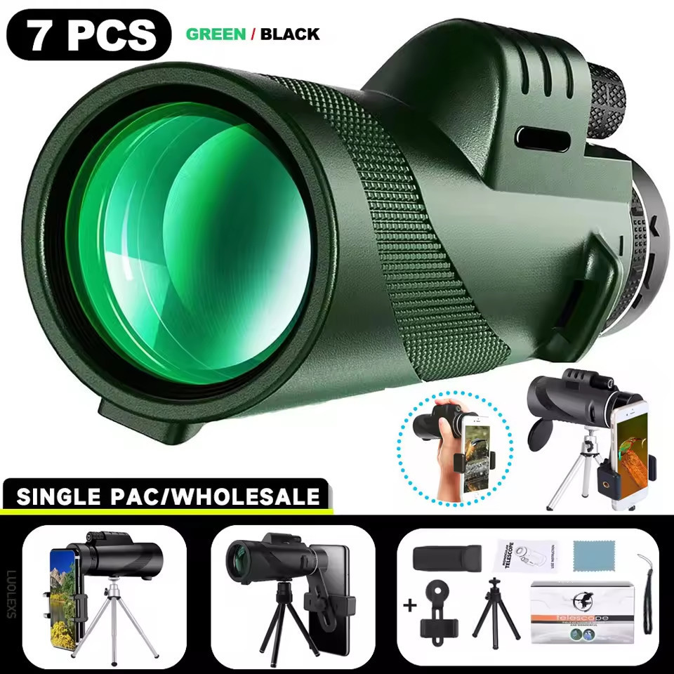 80X100Folding Long Distance Mini Powerful Telescope Portable Zoom HD ...