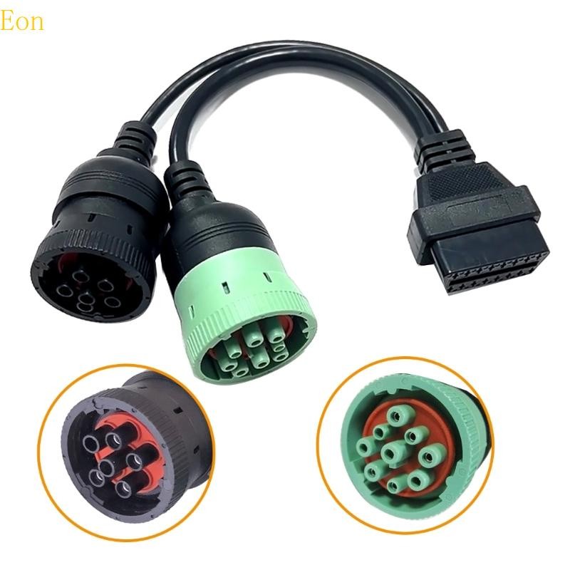 Eon OBD2 Interfaces Truck Y-Cable OBDII 16 Pin Female to J1708 6pin and ...