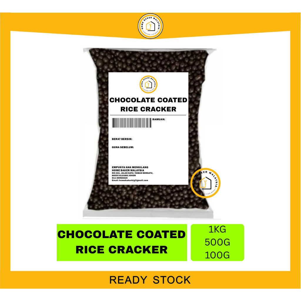 CHOCOLATE COATED RICE CRACKER 1KG 500G 100G - HOME BAKER MALAYSIA ...