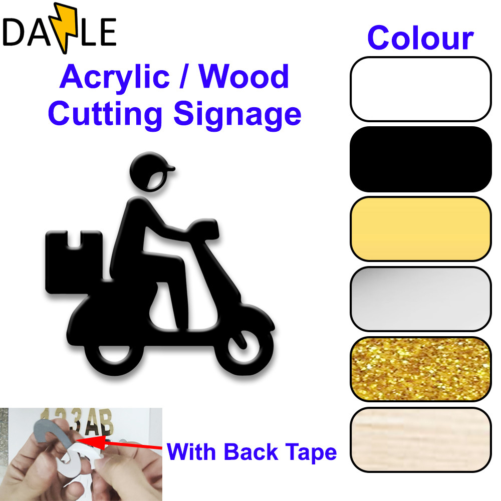 [ Delivery 2 ] 2mm thick acrylic sign with back tape wall signage ...