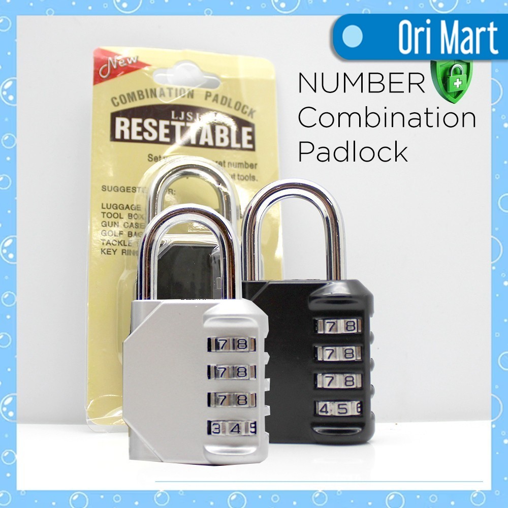 4 digi Password Lock Padlock Luggage Bag Lock Padlock Number padlock ...