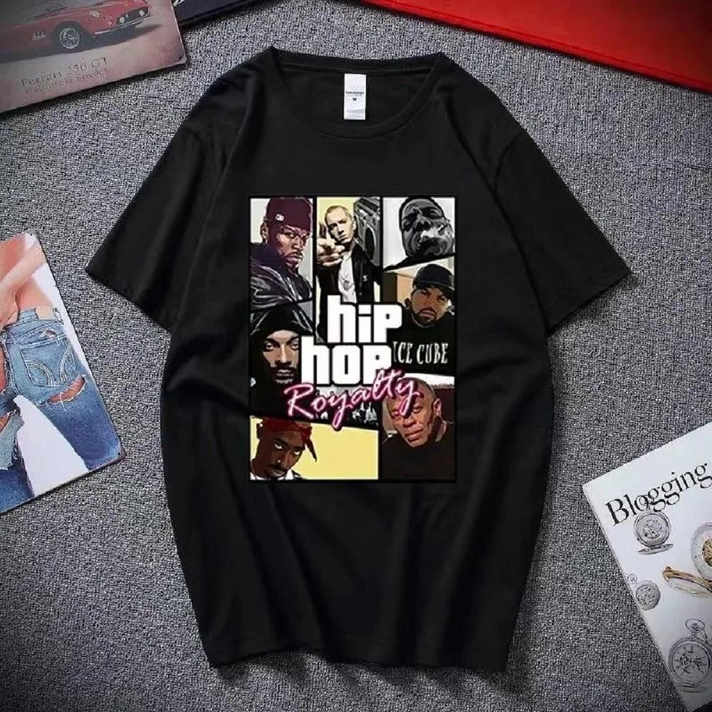 Summer Men WOMEN T SHIRT Street Hip Hop Culture Dr Dre Eminem 2 Pac Biggie Rapper Print Personality Unisex T Shirt Top Tees Shopee Malaysia