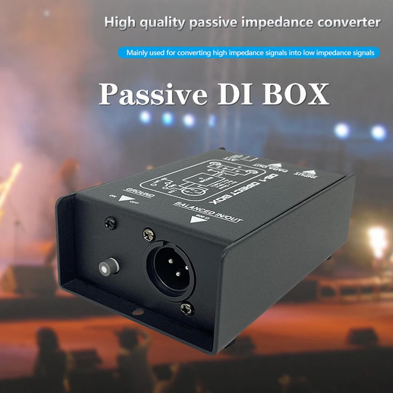 Professional Single Channel Passive DI-Box Direct Injection Audio Box ...