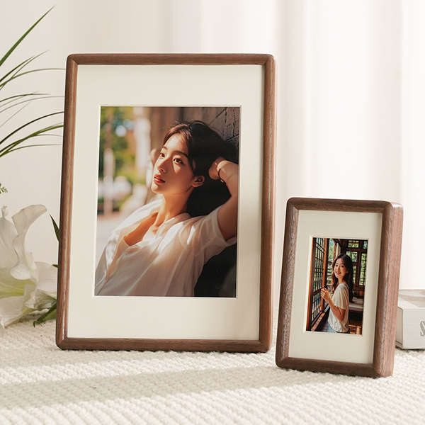 photo frame home decor Bingkai foto, kayu padu, sudut bulat, bingkai ...