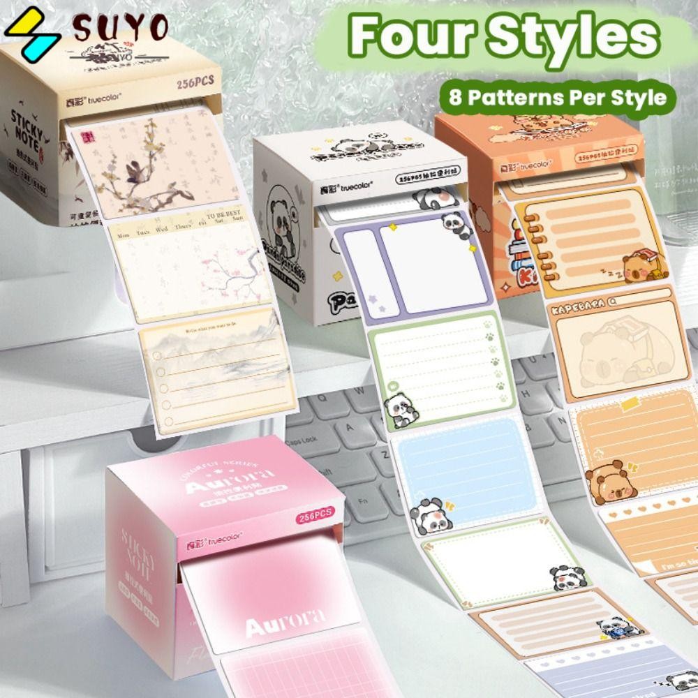 SUYO 256 PCS/Set Labels Stickers, Pull-out Type DIY Sticky Notes, Cute ...