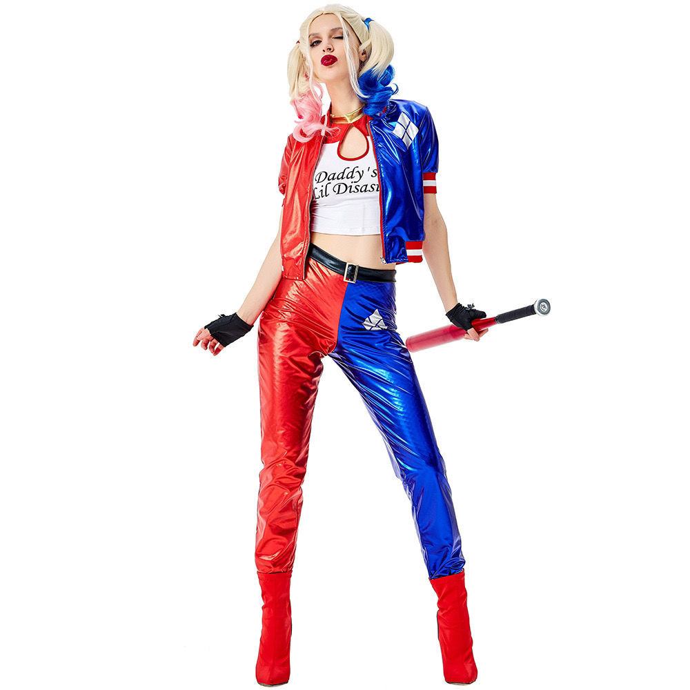Kids Costume Ladies Halloween Costume – Full Outfit Set From Suicide Squad Party Cosplay Harley Quinn - Foto 9