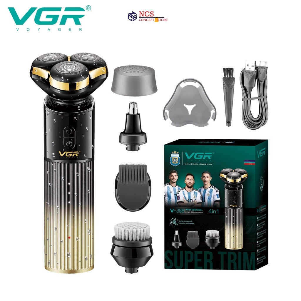 [NEW MODEL] VGR V388 Rechargeable 4 In 1 Mens Grooming Kit Hair