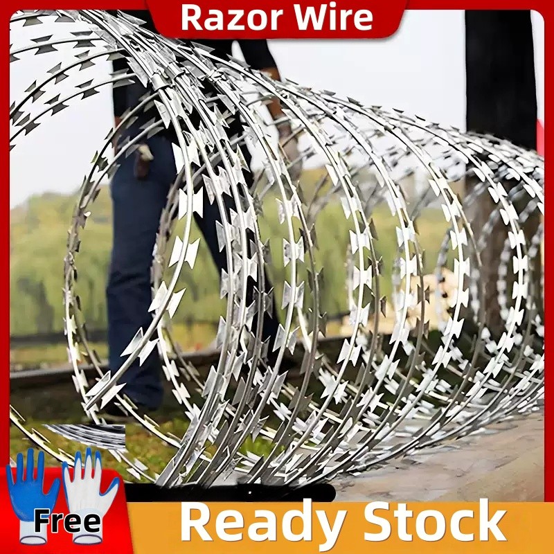Dawai Duri Pagar/Kawat Razor Concertina Barbed Wire/6 Size/Dawai Kawat ...