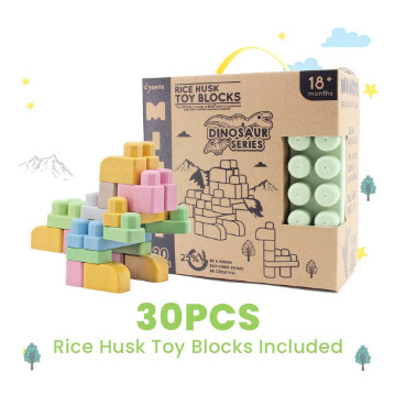 MIJOY Rice Husk Toy Blocks Dinosaur Series | Shopee Malaysia