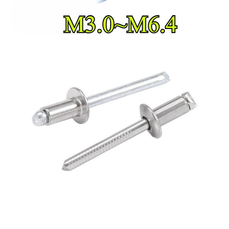 [Rivets] 304 Stainless Steel Round Head Core Pull Rivets Half Steel ...