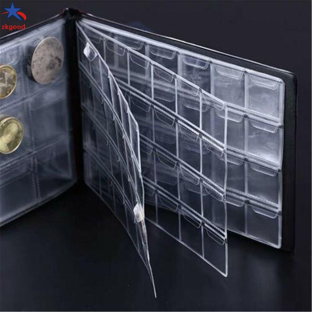 60 Pockets 10 Pages PVC Coin Collection Album - Penny Storage Holder ...