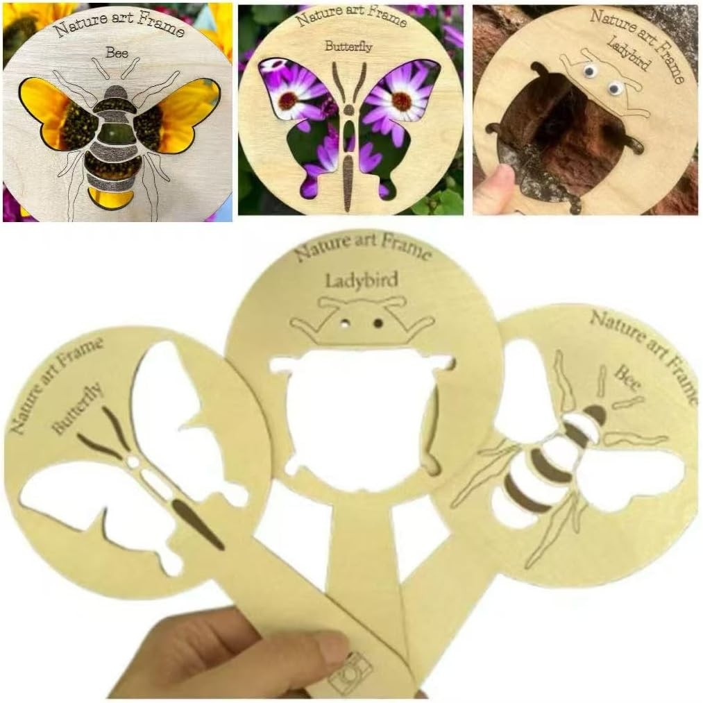 Bingkai Seni Alam Semula Jadi, Potongan Kraf Kayu, Lebah Kayu, Rama ...