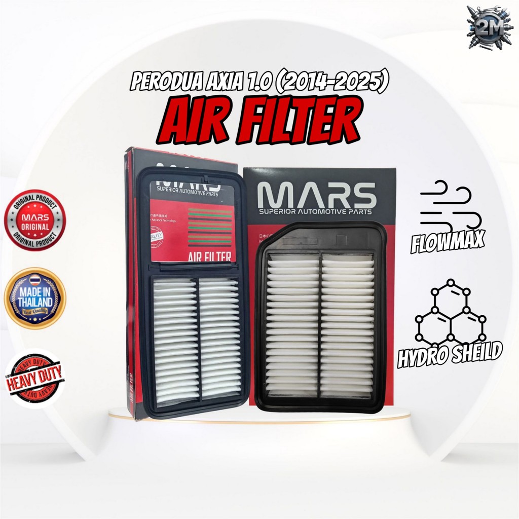 MARS AIR FILTER - PERODUA AXIA 1.0 2014-2025 | Shopee Malaysia