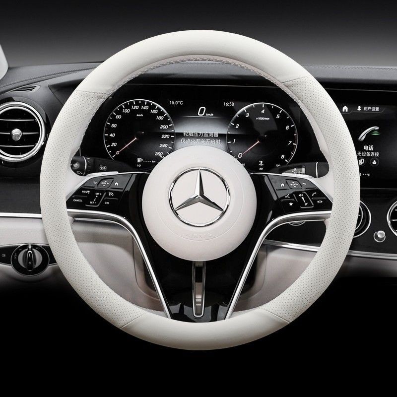 Mercedes Benz leather steering wheel cover E300/E260L/e200 E350el S400 ...