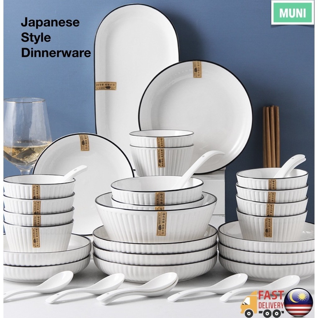 Gift Set Japanese Style Nordic Ceramic Dinnerware Set Ceramic Bowl ...