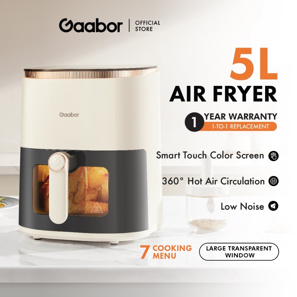 Gaabor High Capacity NonStick Air Fryer Whisper Quiet Temperature