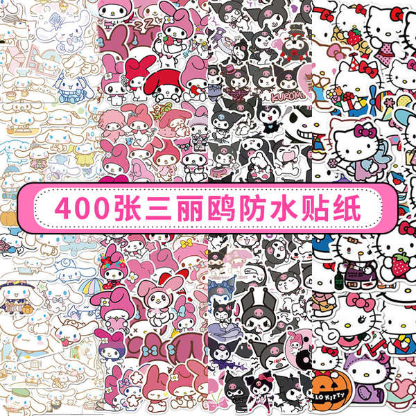 sticker cute sticker Nota Sanrio, Pelekat, Kuromi Kulomi, Anjing Kayu ...