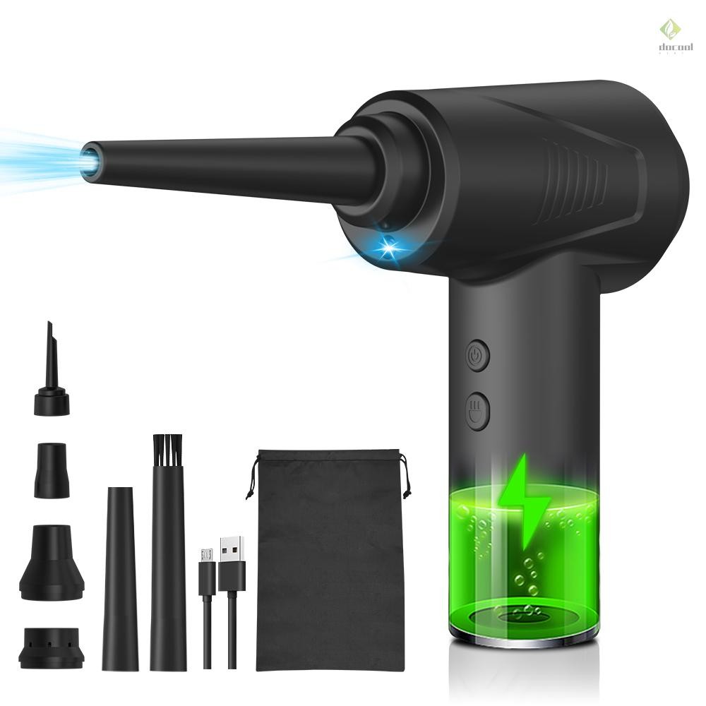 Air Duster Inflator Vacuum Pump 3-IN-1 with Light 3 Gear Adjustable ...