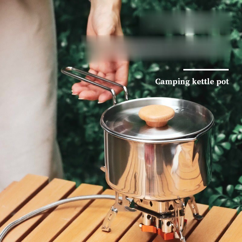 1L Outdoor Multifunctional 304 Stainless Steel Kettle Coffee Pot ...