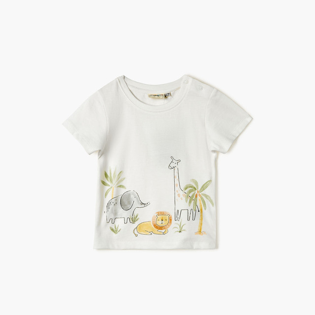 Children's Animal Print Short Sleeve T-Shirt