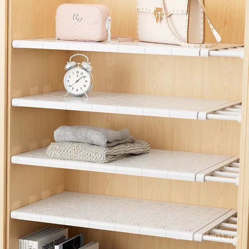 Wardrobe Layered Partition Cabinet Layered Shelf Retractable Cabinet ...