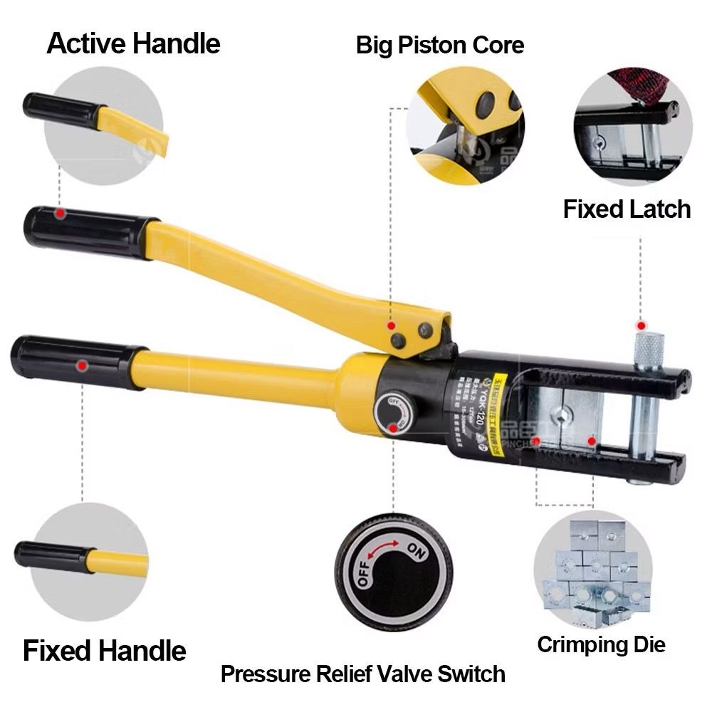 Crimping Too Hand Hydraulic Hydraulic Clamp Cable Lug Plier Compression ...