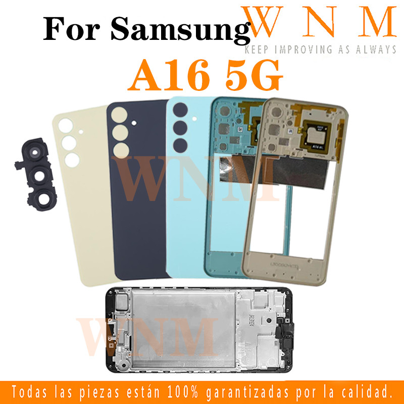 For Samsung Galaxy A16 5G A166B LCD Front Frame Bezel Back Battery ...