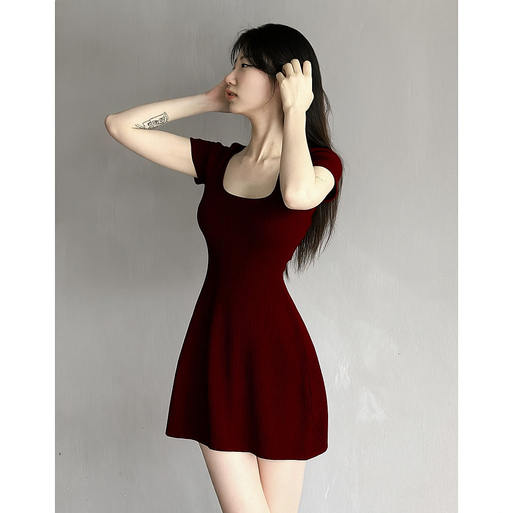knee length dresses for ladies 100% Cotton Lined Apron with Neck and Waist ties in a Strawberry Celeb   Sewuseful Studios
