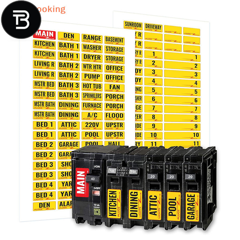 TB 129Pcs Circuit Breaker Box Labels Conspicuous Identification ...