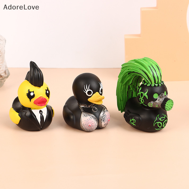 ADL Duck Figurine Resin Ducks Rocker Duck Sculpture Cartoon Cool Desk ...