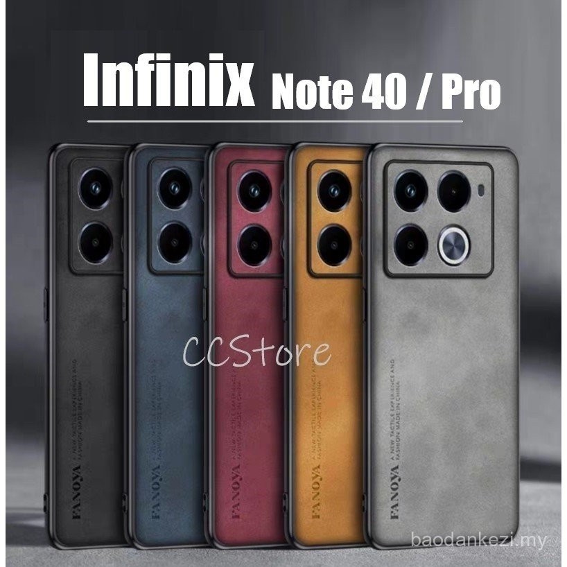 Infinix Note 40 / Pro 5G Original Smooth Leather Lens Protection Full ...