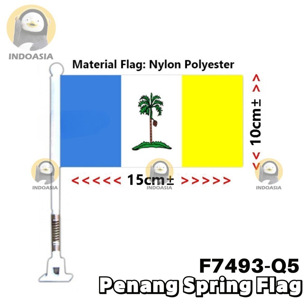 Pulau Pinang Spring Flag Bendera Spring Penang Negeri/State Spring Flag ...