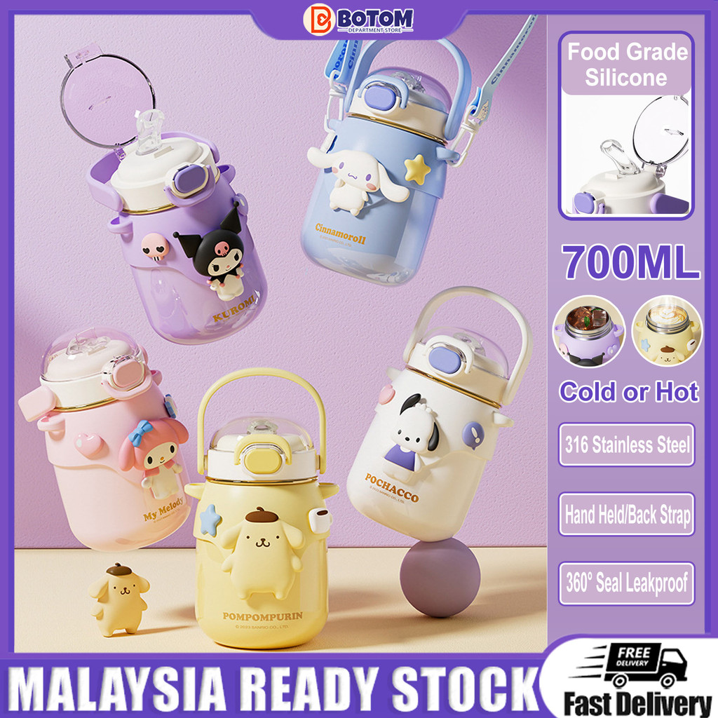 BOTOM Kuromi Thermal Water Bottle 700ML 316 Stainless Steel Large ...