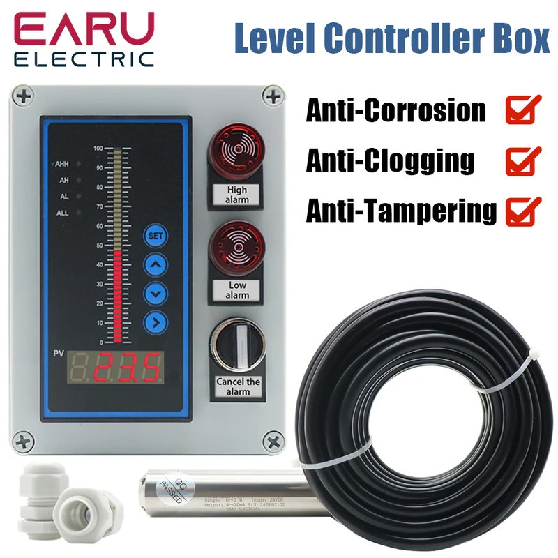 4-20mA Waterproof Integral Level Transmitter Controller Input Liquid ...