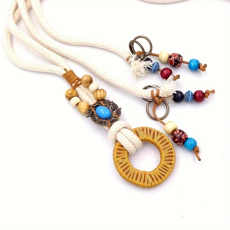 Boho Braided Waist Rope Ethnic Dress Decorative Thin Knotted Tassel ...