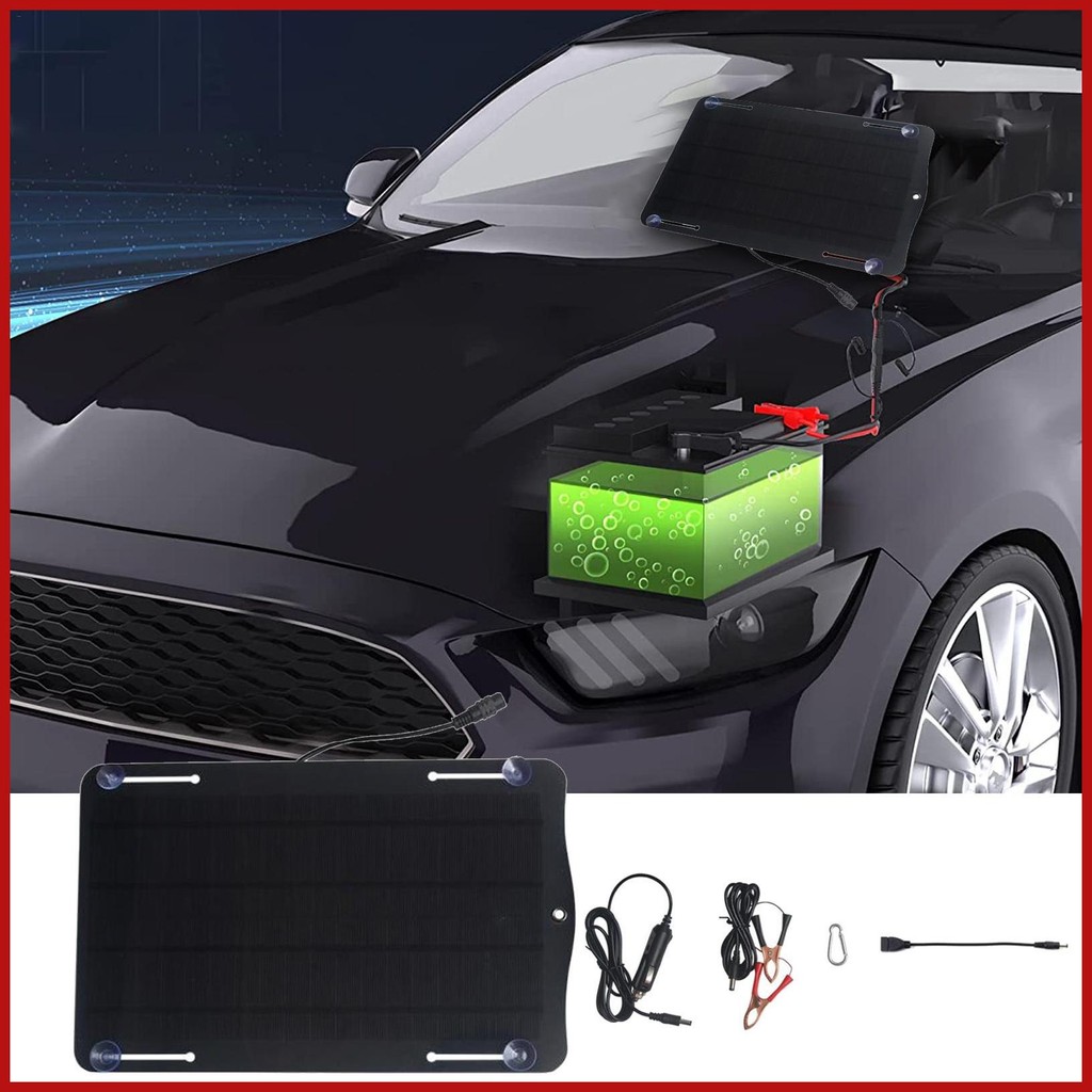 Solar Car Battery Charger 10W Waterproof Solar Panel Charger Dustproof