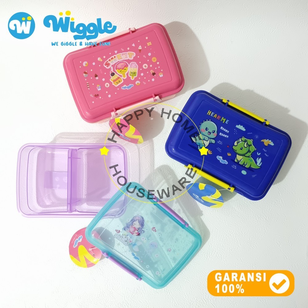 Wiggle Cheerful Dino/Cute Mermaid/Sweet Pink Lunch Box 750ml Permanent ...