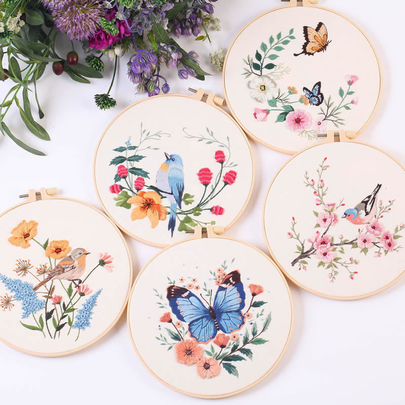 Embroidery Kit for Beginners Adult, bird Kit for Beginners Include ...