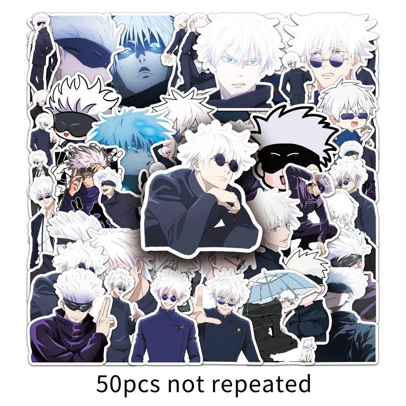 50Pcs/Set Gojo Satoru Stickers Waterproof Decal for Toys Jujutsu Kaisen ...