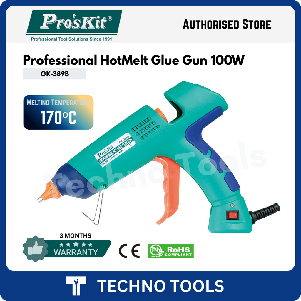 Pro'sKit GK-389B 100W Professional Hot Melt Glue Gun | 3 Months ...