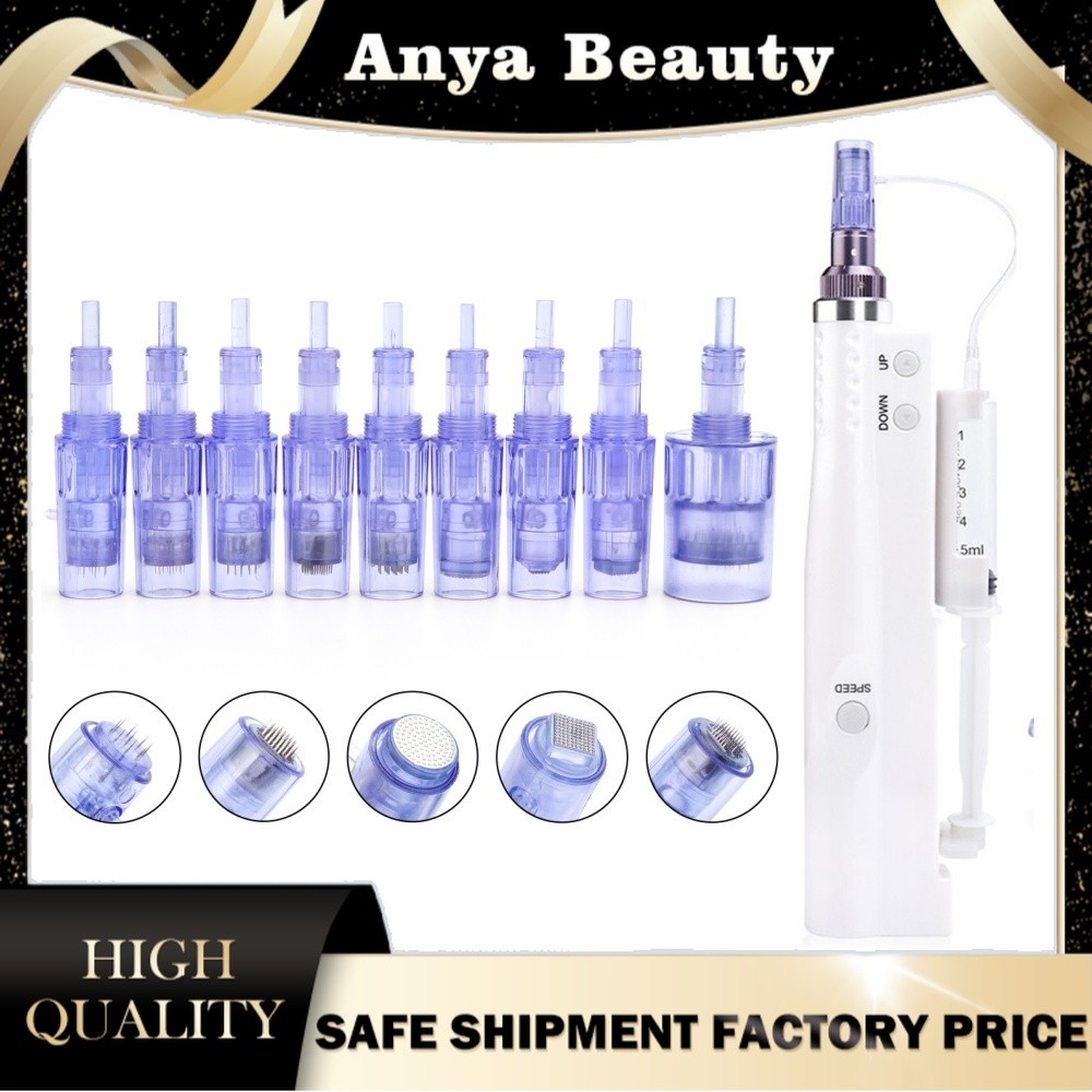 10 Pcs/Set Electric Hydra Needles Microneedle Cartridges & Syringe Tube ...