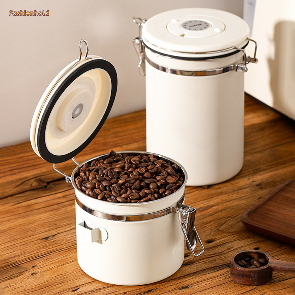 Coffee Bean Vacuum Canister Stainless Steel Coffee Bean Canister For