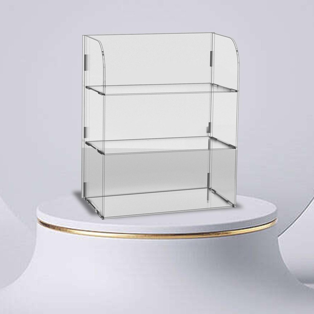 [dlqnylu] Acrylic Display Rack Showcase Stand Shelves Toy Dolls Figure ...