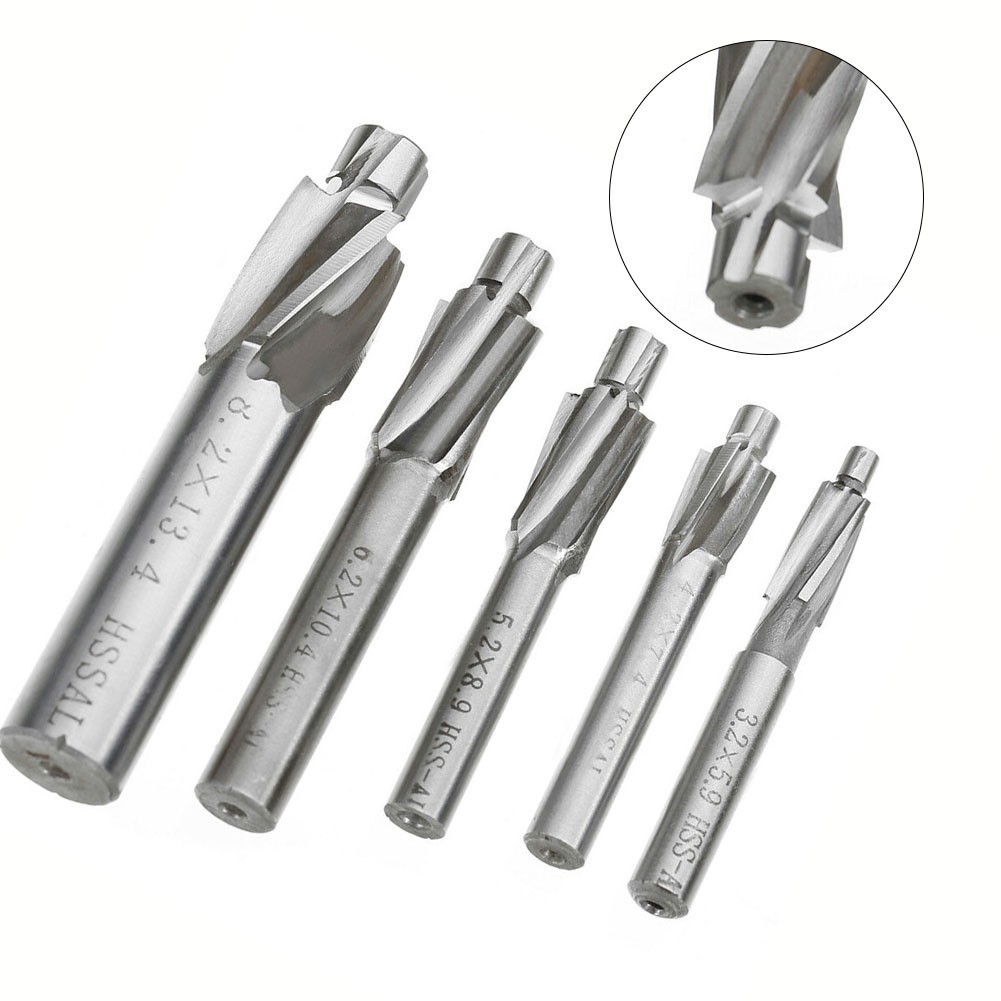 [FAIRLAND] HSS Counterbore End Mill M3M8 Pilot Slotting Tool