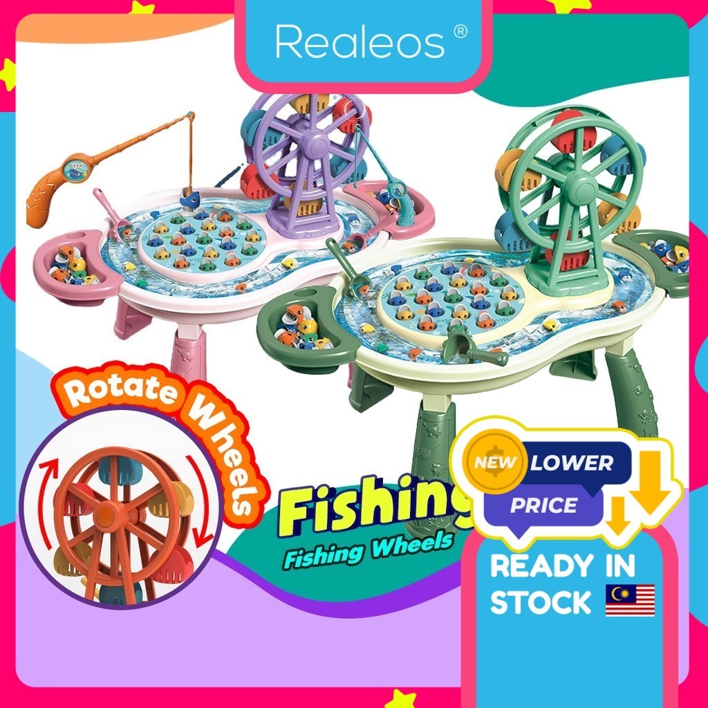 Realeos Ferris Wheels Fish Water Fishing Toy Kids Toys Table Net Magnet ...