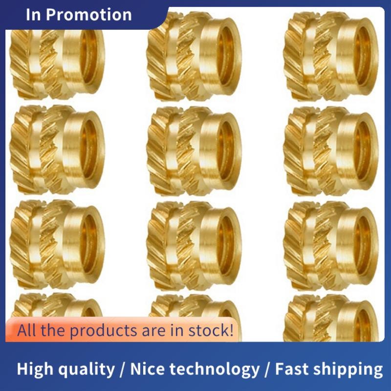 50pcs M3 Brass Threaded Heat Set Inserts – M3*5.7 OD4.6 Knurled Embedment Nuts For 3D Printing, Durable & Easy To Install