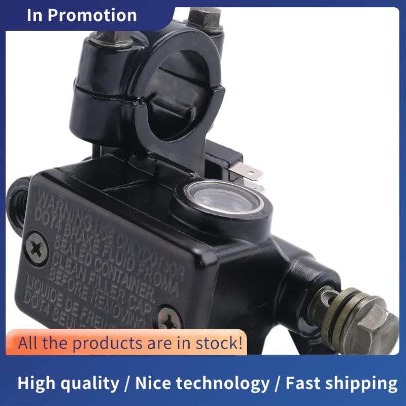16mm / 5/8" Front Brake Master Cylinder For Kawasaki Ninja, KZ700, KZ750, Vulcan, KLX650 - Black With Polished Lever