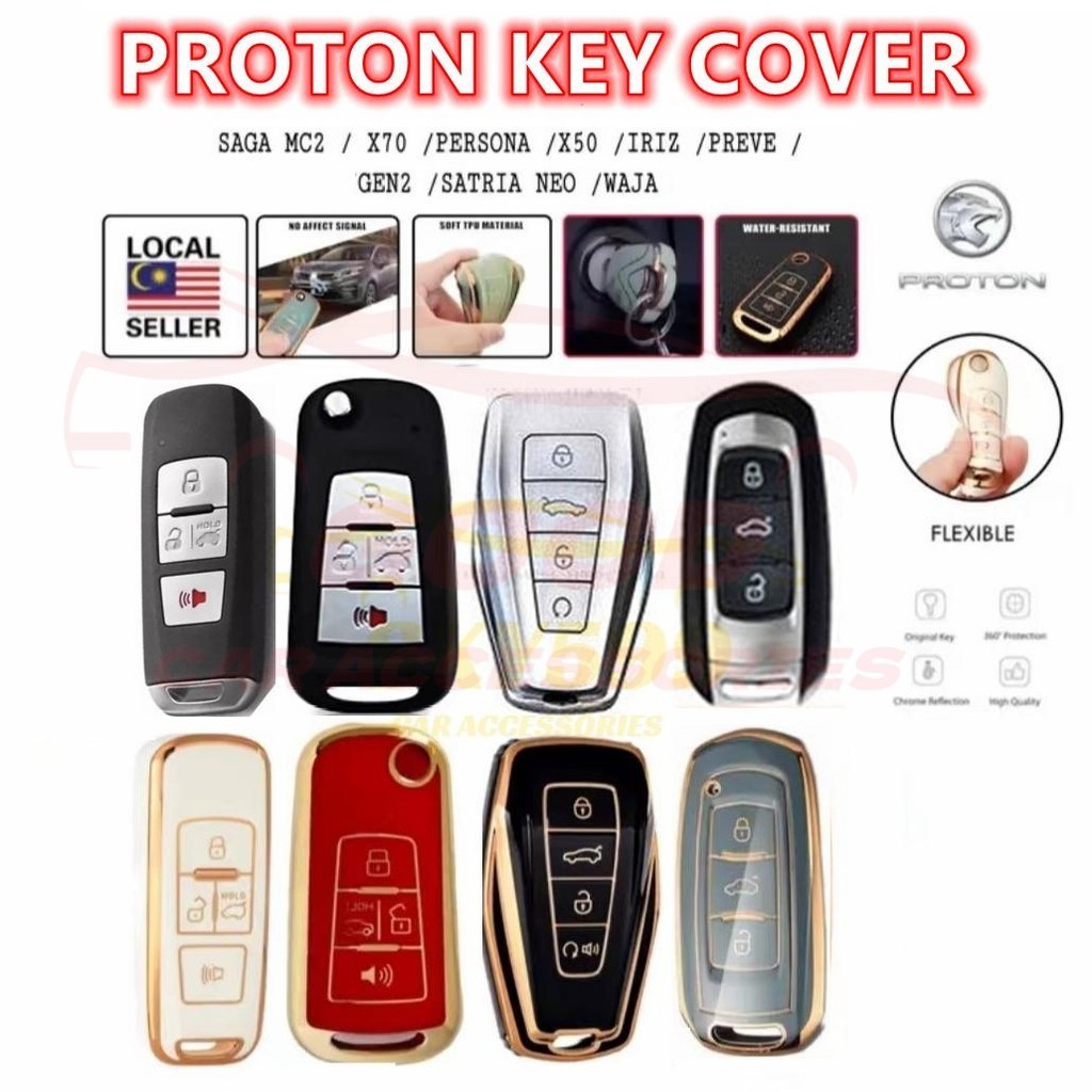 Proton Key Cover Chrome Reflection TPU Car Key Cover X50 X70 Remote ...