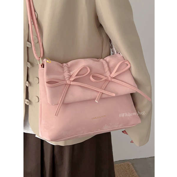 handbag nazifi bag Beg merah jambu busur manis wanita 2024 beg silang ...
